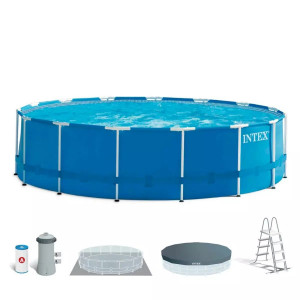 INTEX PISCINA PRISMA METAL FRAME 457X122 CON STRUTTURA cod.26706