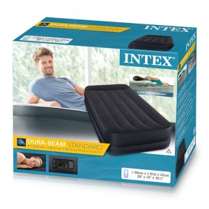 INTEX MATERASSO COMFORT CM.99X191X42 CON POMPA ELETTRICA cod.64122